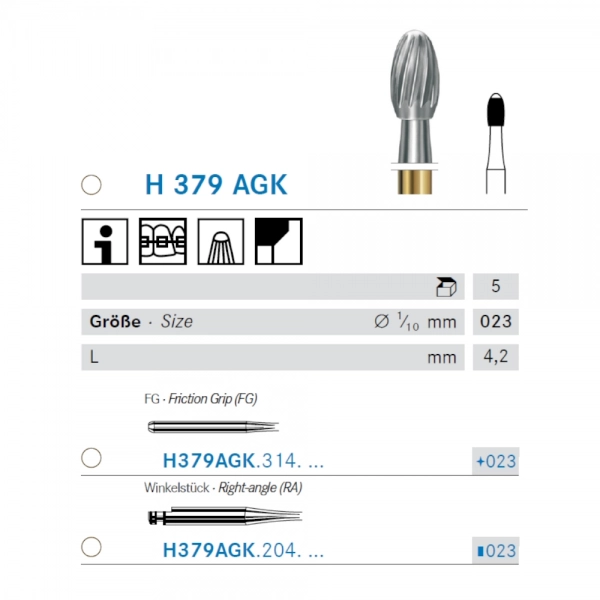 FRESA PARA QUITAR COMPOSITE H379AGK KOMET