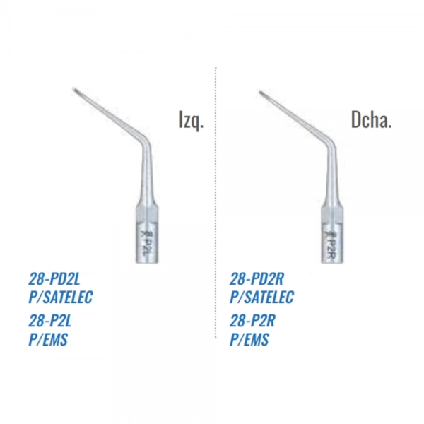 PUNTAS ULTRASONIDOS PARA PERIODONCIA PD2L, P2L, PD2R Y P2R