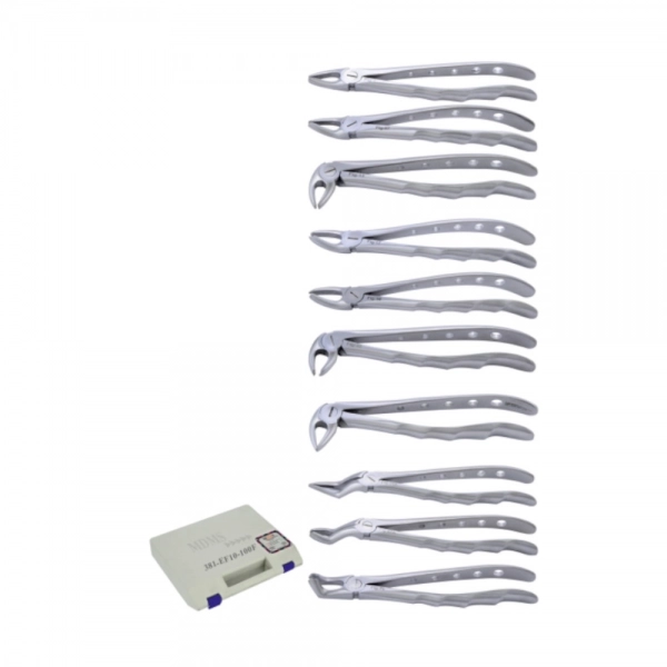 KIT DE 11 FORCEPS EXTRACCIÓN ADULTOS ARNAU